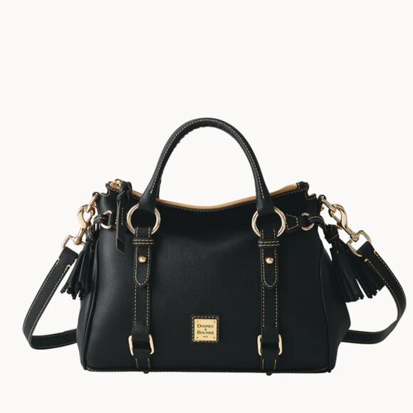 Dooney & Bourke Handbags - DOONEY & BOURKE Leather Handbag Sorrento Satchel Purse Crossbody, Black/NWT